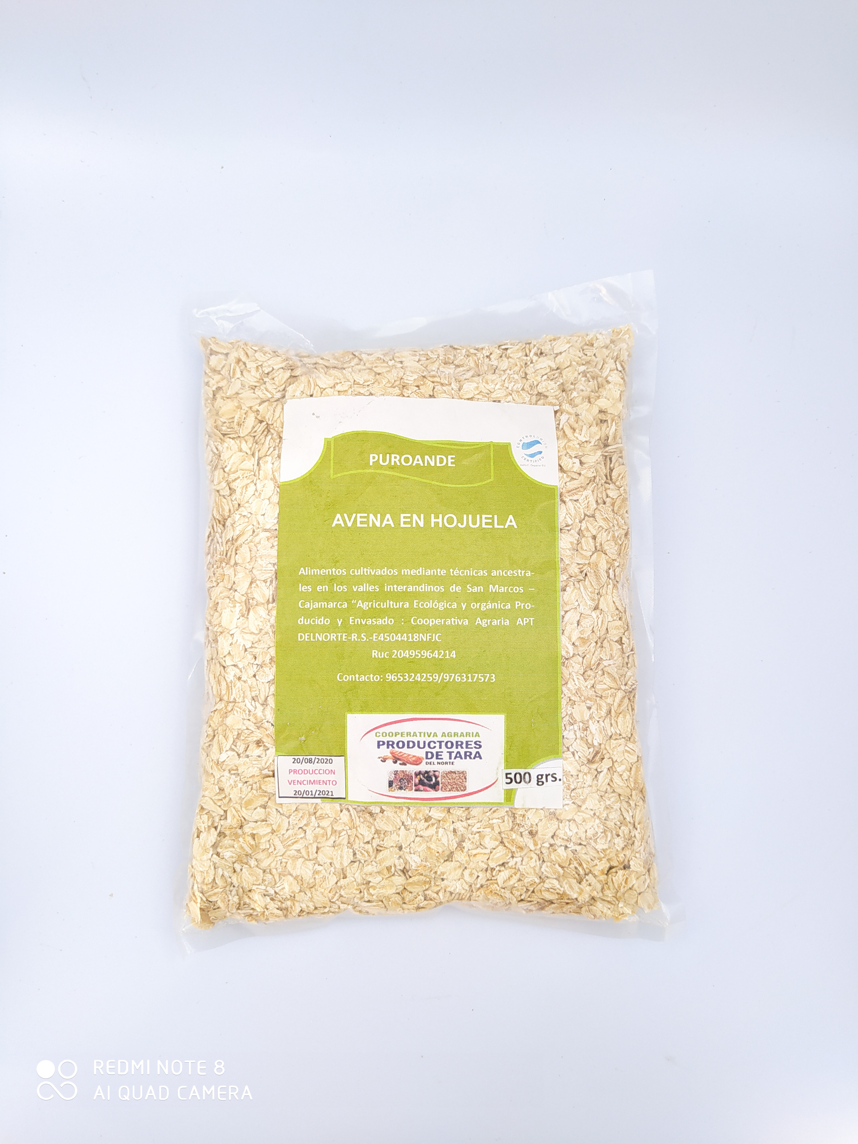 AVENA HOJUELAS 500 GR - APTN