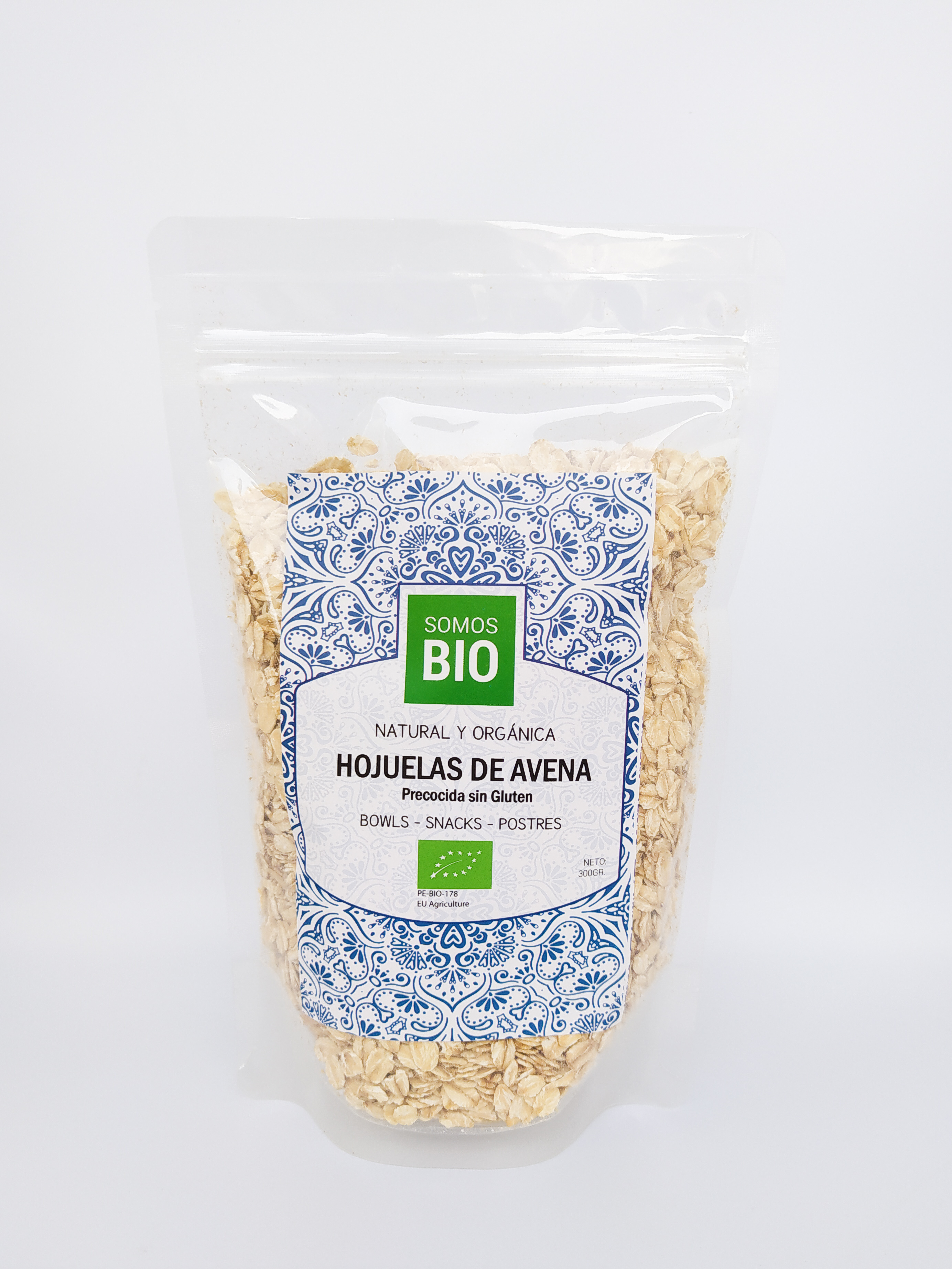 Avena hojuelas sin gluten 300gr - Somos Bio