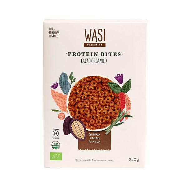 Cereal cacao protein bites 240gr - Wasi