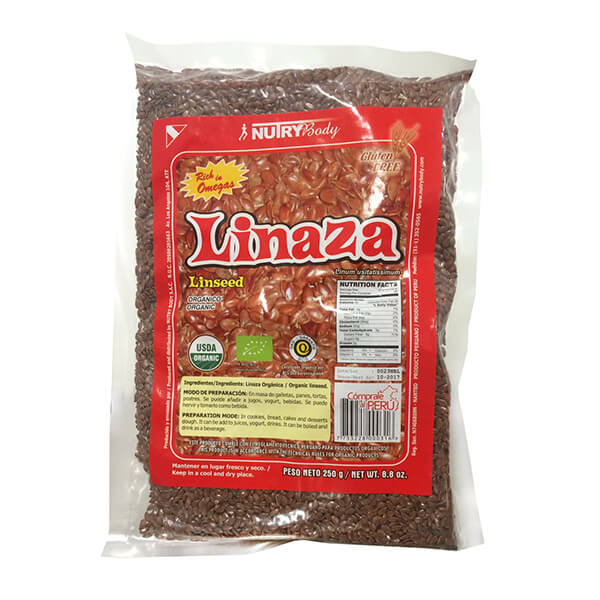 SEMILLA LINAZA ENTERA ORGANICA 250 GR - NUTRY BODY