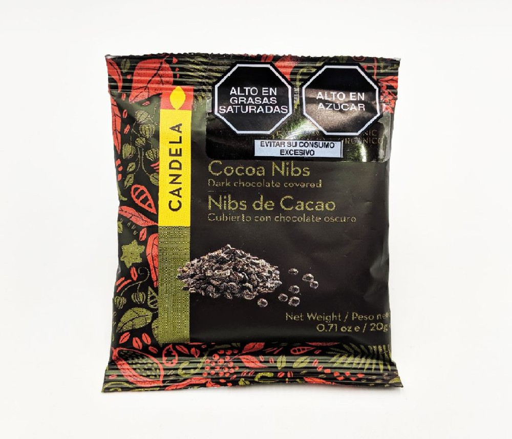 NIBS CACAO CON CHOCOLATE AL 55% 20 GR - CANDELA