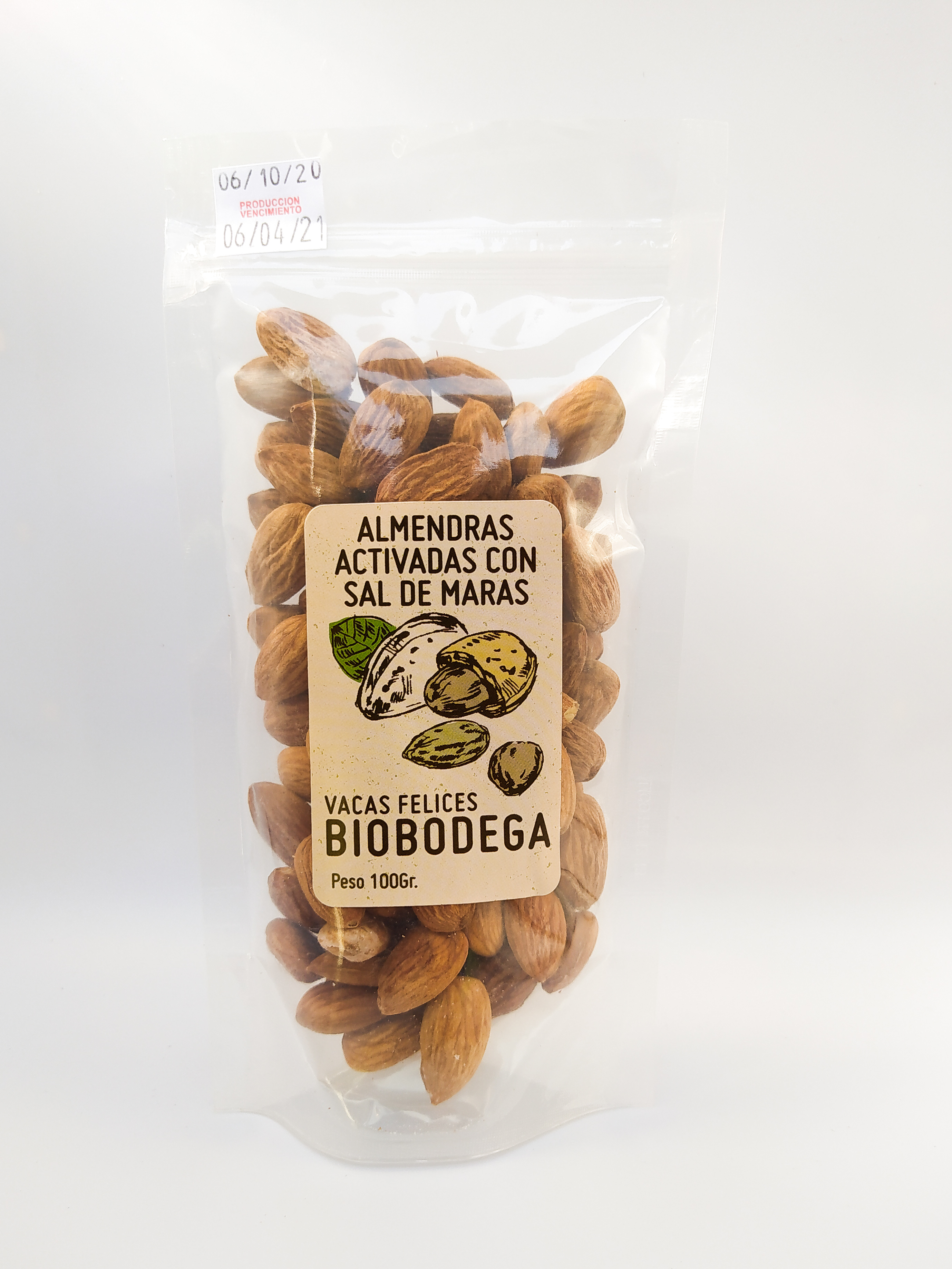 Almendras activadas con sal de Maras 100gr - Las Vacas