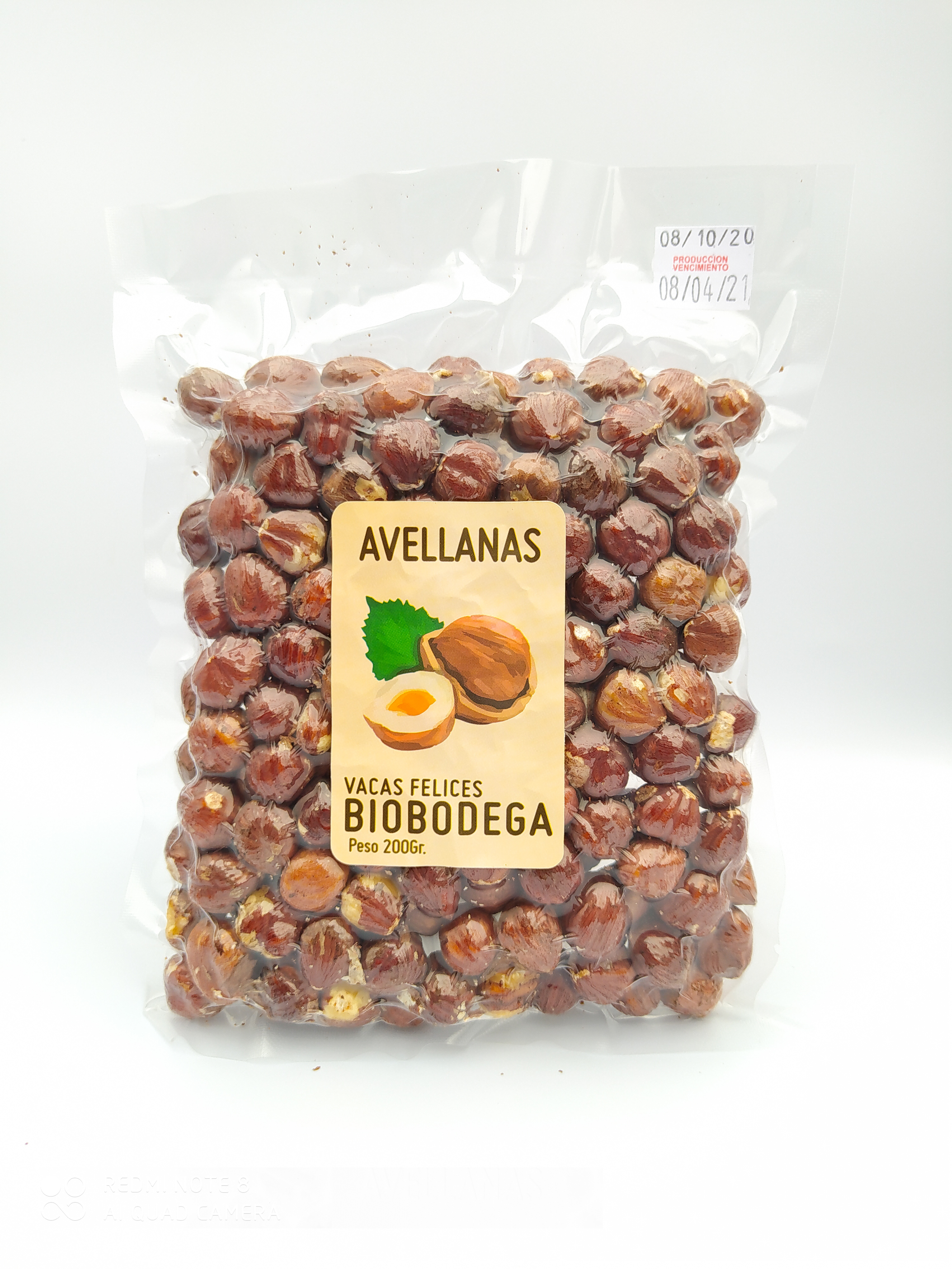 AVELLANAS ACTIVADAS 200 GR - LAS VACAS