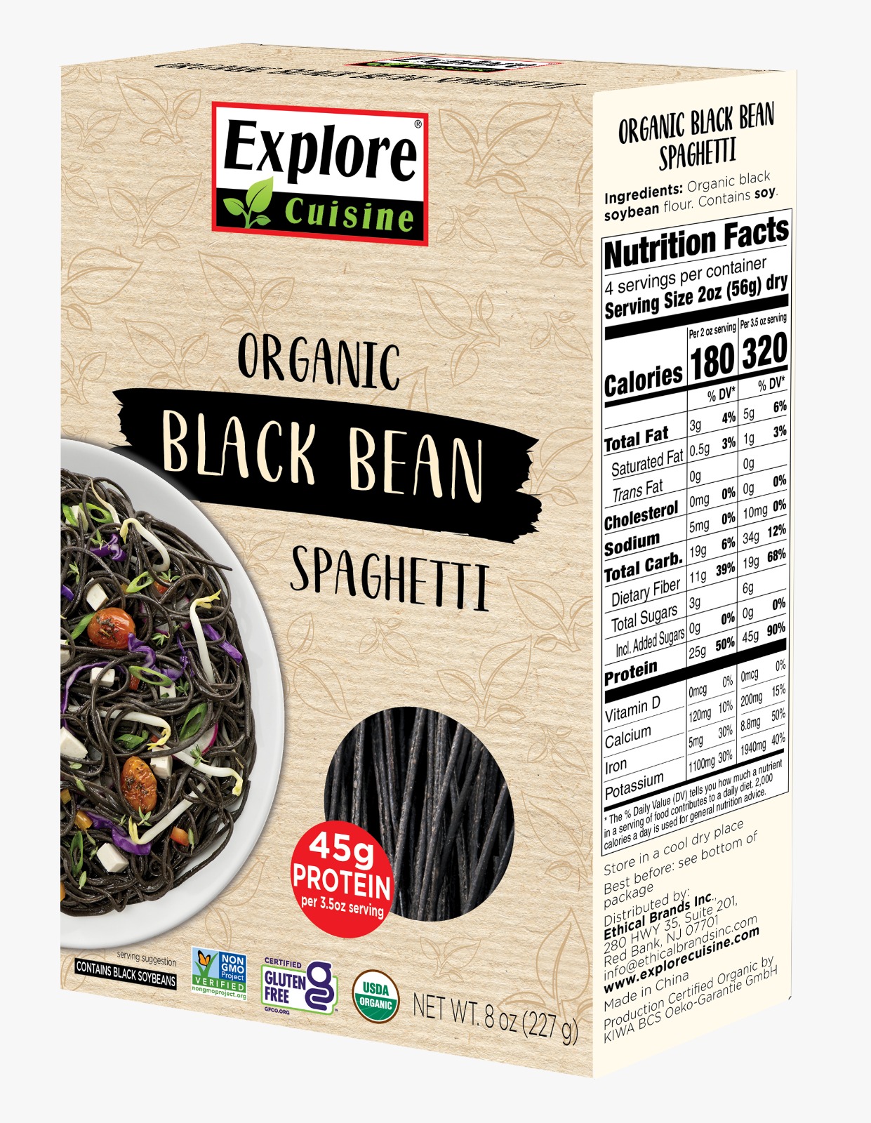 Pasta Black Bean Spaghetti 227 GR - Explore Cuisine