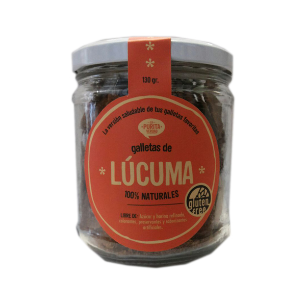 GALLETA LUCUMA FRASCO 130 GR - LA PURITA VERDAD