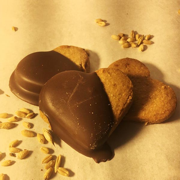 Galleta Corazón Integral con chocolate x150g - Norbert y sus Enanos