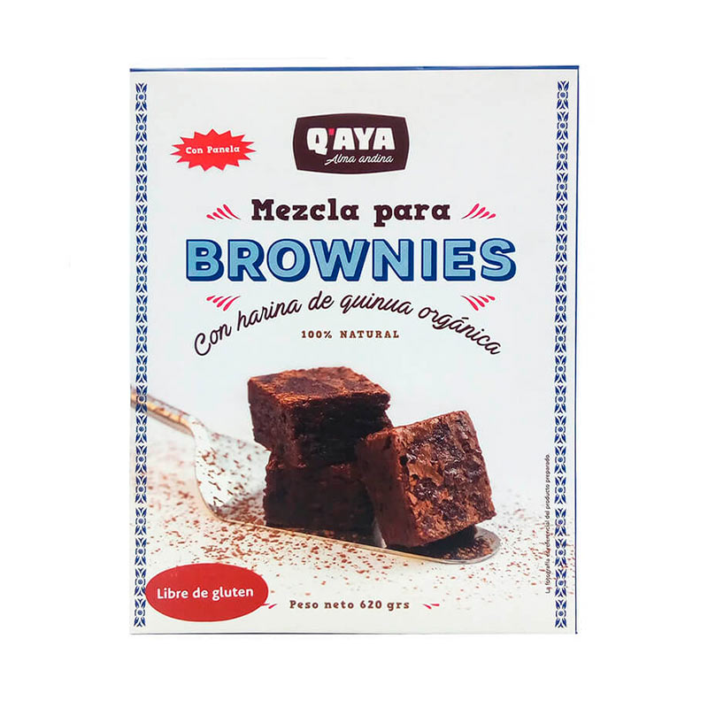 Pre Mezcla Brownie Chocolate Sin Gluten con Panela - Qaya