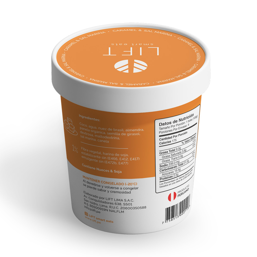 HELADO CARAMEL 16 OZ - LIFT