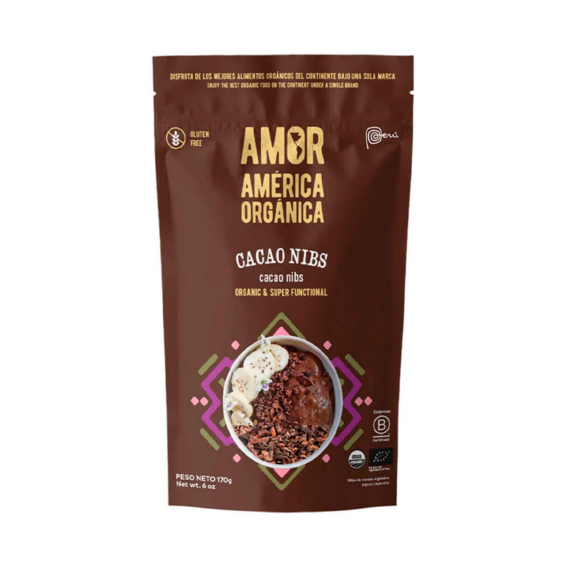 Cacao Nibs Orgánico Raw 170gr - América Orgánica