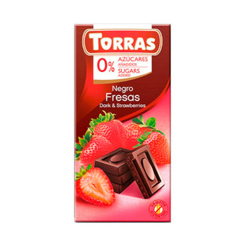 Chocolate 72% Fresa 75gr - Torras